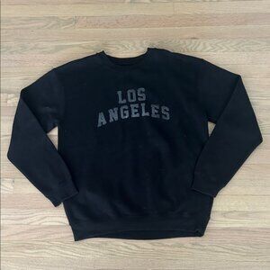 Eighty Eight Black Crewneck Sweater - Los Angeles Design